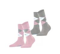 Burlington Everyday Argyle Donna Calze in morbido cotone pettinato