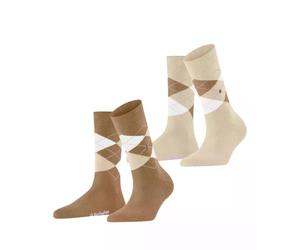 Burlington Everyday Argyle Donna Calze in morbido cotone pettinato