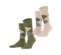 Burlington Everyday Argyle Uomo Calze in morbido cotone pettinato