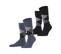 Burlington Everyday Argyle Uomo Calze in morbido cotone pettinato