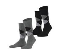 Burlington Everyday Argyle Uomo Calze in morbido cotone pettinato