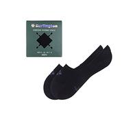 Burlington Everyday Box Multipack M In cotone invisibili tinta unita confezione di 2 paia, Calzini fantasmini Uomo, Nero Black 3000, 39-40