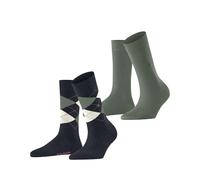 Burlington Everyday Mix 2-Pack Donna Calze in morbido cotone pettinato navy mel. (6127), 36-41