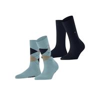 Burlington Everyday Mix 2-Pack Donna Calze in morbido cotone pettinato silent water (6014), 36-41