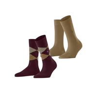 Burlington Everyday Mix 2-Pack Donna Calze in morbido cotone pettinato wine (8010), 36-41