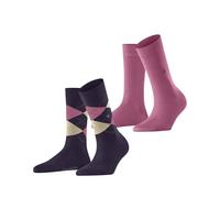 Burlington Everyday Mix 2-Pack Donna Calze in morbido cotone pettinato wineberry (8761), 36-41