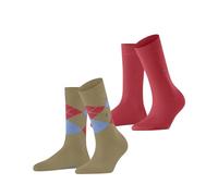 Burlington Everyday Mix Multipack W So cotone fantasia confezione di 2 paia, Calzini Donna, Beige Sesame 4410, 36-41