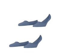 Burlington Everyday Multipack W In cotone invisibili tinta unita confezione di 2 paia, Calzini fantasmini Donna, Blu Sky Blue 6876, 39-40