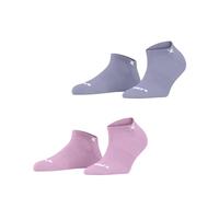 Burlington Everyday Sneaker Multipack W Sn cotone bassi tinta unita confezione di 2 paia, Calzini corti Donna, Rosa Sporty Rose 8393, 36-41