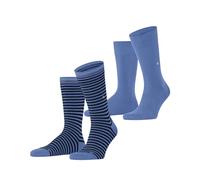 Burlington Everyday Stripe Mixed Multipack M So cotone fantasia confezione di 2 paia, Calzini Uomo, Blu Marina 6884, 40-46