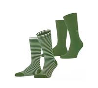Burlington Everyday Stripe Mixed Multipack M So cotone fantasia confezione di 2 paia, Calzini Uomo, Verde Cactus 7653, 40-46