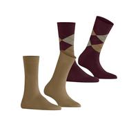 Burlington Everyday X-Mas Multipack W So cotone fantasia lot de 2 paires, Calzini Donna, Multicolore Beige Red 0080, 36-41