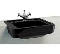 Burlington Jet 58cm Semi da Incasso Lavabo Rettangolare Nero