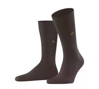 Burlington Leeds M So cotone lana tinta unita 1 paio, Calzini Uomo, Marrone Dark Brown 5235, 40-46