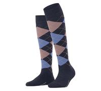 Burlington Marylebone W Kh lana al ginocchio fantasia 1 paio, Calzini lunghi Donna, Blu Dark Blue Melange 6688, 36-41