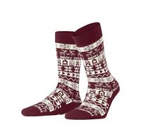 Burlington Merry Christmas W Hp lana con suola in gomma 1 paio, Calze da casa Donna, Rosso Cranberry 8033, 36/41 EU