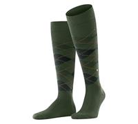 Burlington Preston M KH Warm und Weich Lang Gemustert Calze al Ginocchio, Verde Asparagus 7045, 40-46 Uomo