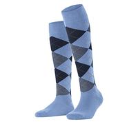Burlington Queen W Kh cotone al ginocchio fantasia 1 paio, Calzini lunghi Donna, Blu Light Blue 6541, 36-41