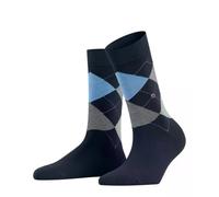 Burlington Queen W So cotone fantasia 1 paio, Calzini Donna, Blu Dark Navy 6370, 36-41