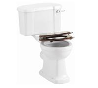 Burlington Sedile WC In Legno No Soft Close Mogano S17 Senza Maniglie