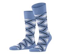 Burlington Tartan M So cotone fantasia 1 paio, Calzini Uomo, Blu Light Blue 6541, 40-46