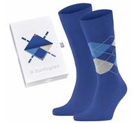Burlington Basic Mix Gift Box M So cotone fantasia confezione di 2 paia, Calzini Uomo, Blu Blue Mix 0050, 40-46