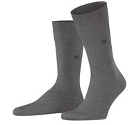 Burlington Uomo Calzini - Dublin, Calza Corta , Logo, Taglia Unica,Bianco e Nero
