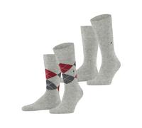 Burlington uomo Everyday Argyle Mix 2-Pack calzini cotone traspirante