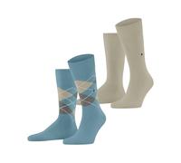 Burlington uomo Everyday Argyle Mix 2-Pack calzini cotone traspirante