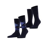 Burlington uomo Everyday Argyle Mix 2-Pack calzini cotone traspirante
