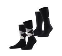 Burlington uomo Everyday Argyle Mix 2-Pack calzini cotone traspirante