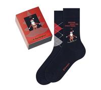 Burlington X-Mas Gift Box M So cotone fantasia confezione di 2 paia, Calzini Uomo, Blu Navy Blue Mix 0040, 40-46