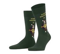 Burlington X-Mas Wrapper M So cotone fantasia 1 paio, Calzini Uomo, Verde Eucalyptus 7502, 40-46