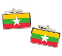 Burma Myanmar Bandiera Gemelli IN Cromata Scatola Regalo