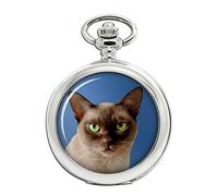 Burmese Cat Full Hunter Orologio da tasca
