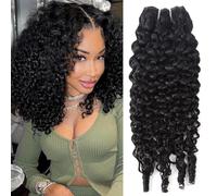 Burmese Curly Bundles Human Hair 14 Pollice 100% Unprocessed Quick Weave with Spiral Curly End Real Human Hair Extensions