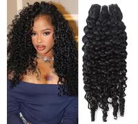 Burmese Curly Bundles Human Hair 16 Pollice 100% Unprocessed Quick Weave with Spiral Curly End Real Human Hair Extensions