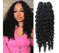 Burmese Curly Bundles Human Hair 18 Pollice 100% Unprocessed Quick Weave with Spiral Curly End Real Human Hair Extensions