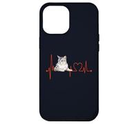 Burmilla Cat Heartbeat ECG divertente I Love My Cat Custodia per iPhone 12 Pro Max