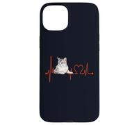 Burmilla Cat Heartbeat ECG divertente I Love My Cat Custodia per iPhone 15 Plus