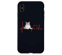 Burmilla Cat Heartbeat ECG divertente I Love My Cat Custodia per iPhone XS Max