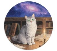 Burmilla Cat Rundes 1000 Puzzle Animals Rundes Puzzle Familienpuzzle Stressabbau-Spielzeug Für Erwachsene Bunte Kunst 1000pcs (67.5x67.5cm)