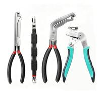 BURMONG 4 pezzi di pinze per disconnessione elettrica per auto, strumento per la disconnessione dei connettori elettrici automobilistici, separatore di connettori e pinze per collari di serraggio