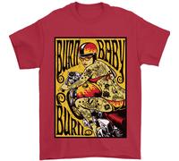 Burn Baby Burn Maglietta Da Uomo Biker Moto 100% Cotone