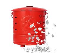 Burn Barrel, 10.24x10.24x11.42 pollici, secchio in acciaio inossidabile per detriti di carta, robusta canna con manico di trasporto e ventilazione, ideale per foglie di spazzatura in legno denaro a