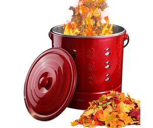 Burn Barrel - Contenitore per bruciare rifiuti da giardino | Inceneritore, bruciatore per lattine di denaro a barile di fuoco in acciaio per caminetti a legna campeggio all'aperto falò