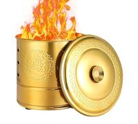 Burn Barrel - Inceneritore in acciaio inossidabile, soluzione di combustione multiuso di carta Burn Barrel, tradizionali barili di buon auspicio per foglie di spazzatura in legno di detriti antenati v