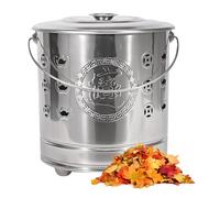 Burn Can For Paper, Burning Barrels For Outside, Trash Burning Containers, Stainless Steel Covered Cage With Fire Hook And Liner Safe For Trash Fallen Leaves Garbage Cooking Deck Camping Mountain