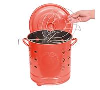 Burn Can Per Carta - 26x26x29 Cm Inceneritore Della Spazzatura Da Giardino, Canna Da Fuoco All'aperto, Canna Di Cenere In Acciaio Pesante Con Copertura | Burner Di Rifiuti Da Cantiere Per Detriti In L