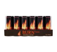 Burn Original - 24 lattine da 250 ml, Energy Drink dal Sapore Delicato e Rinfrescante, Lattina 100% Riciclabile, Bevanda Analcolica Energetica con Caffeina, Inositolo e Taurina